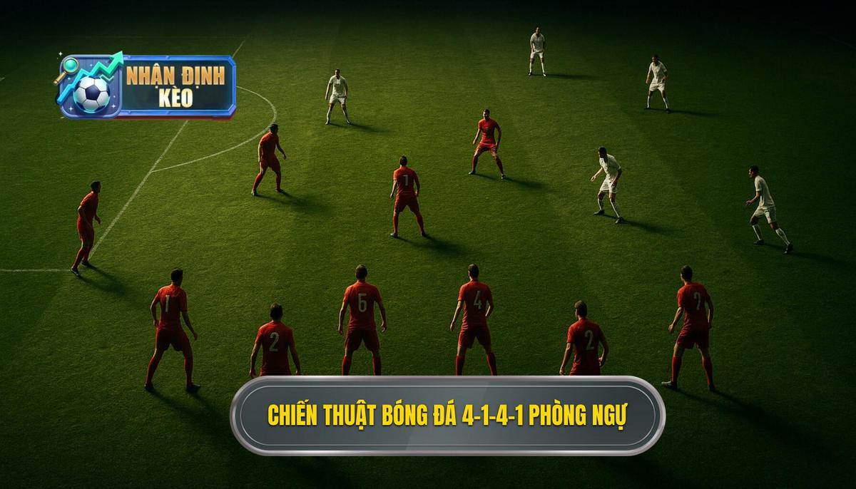 Chiến thuật bóng đá 4-1-4-1 phòng ngự