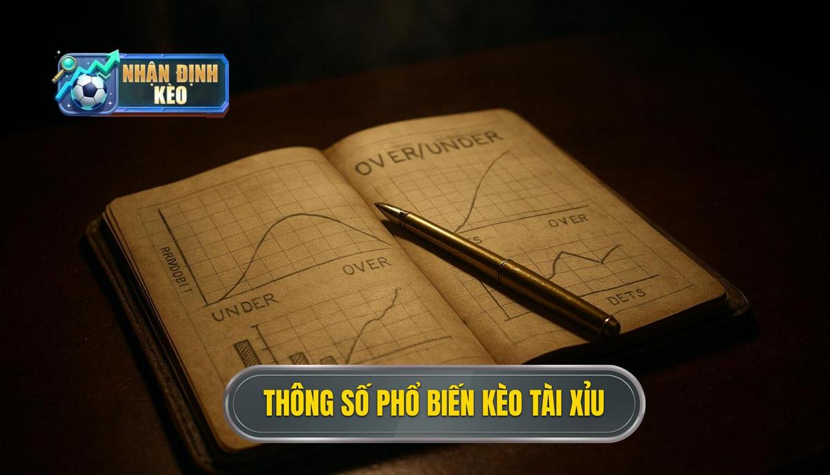 Các thông số phổ biến trong bảng kèo tài xỉu cả trận