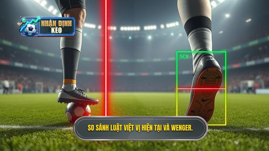 2. So sánh Luật việt vị hiện tại và Wenger.